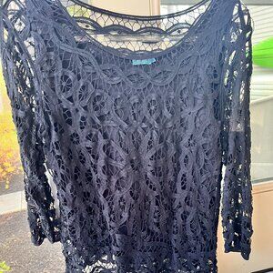 J. McLaughlin Battenburg Lace Top